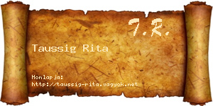 Taussig Rita névjegykártya